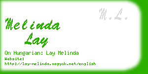 melinda lay business card